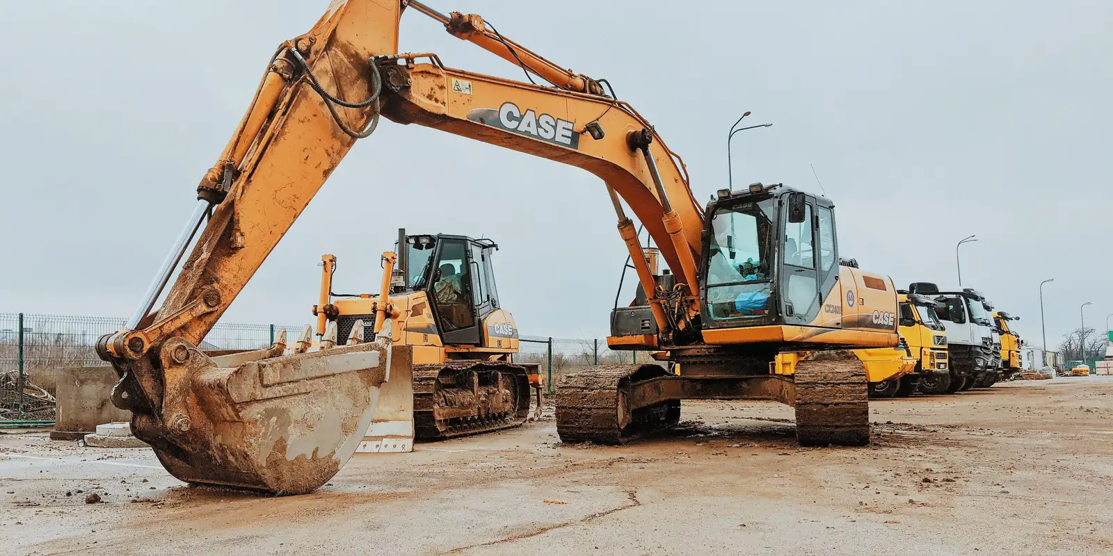 Excavation fleet equipment lineup in Des Moines
